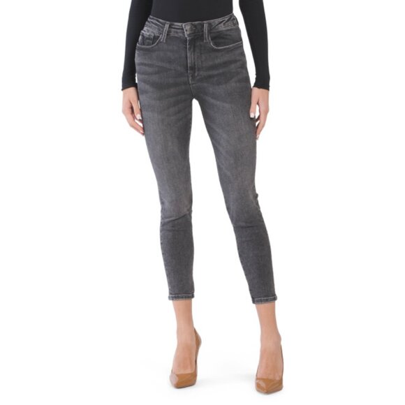 FRAME Le One High Waist Crop Skinny Jeans in Hughes - Picture 1 of 14